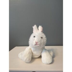 Webkinz Ganz White Plush Bunny Rabbit #HS078 Lil' Kinz Rabbit - no code -Easter